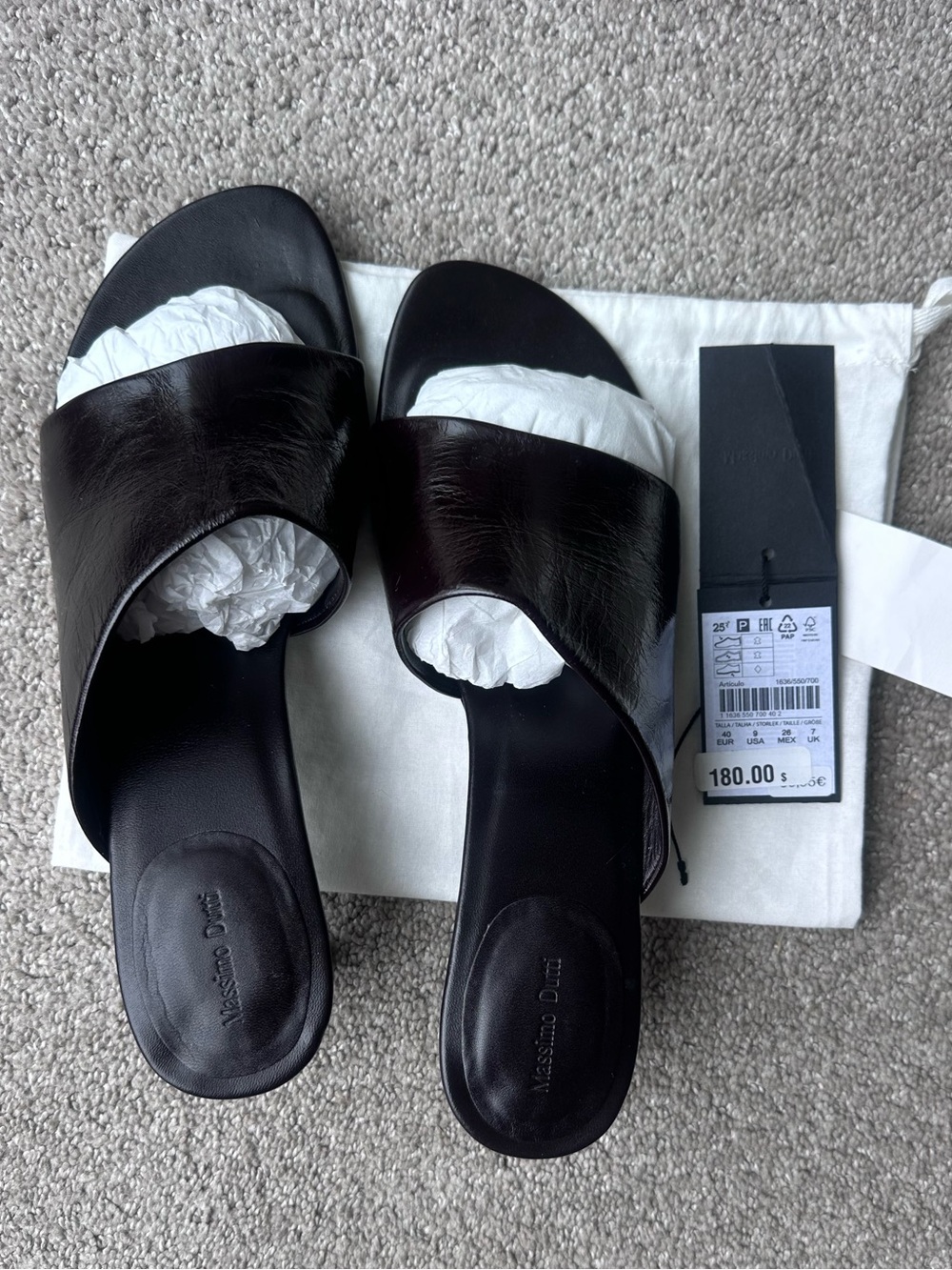 💄Massimo Dutti leather brown Heels 40, 9